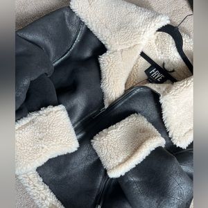 FRYE shearling jacket. Adjustable waist. Heavy weight for winter. WITH TAGS